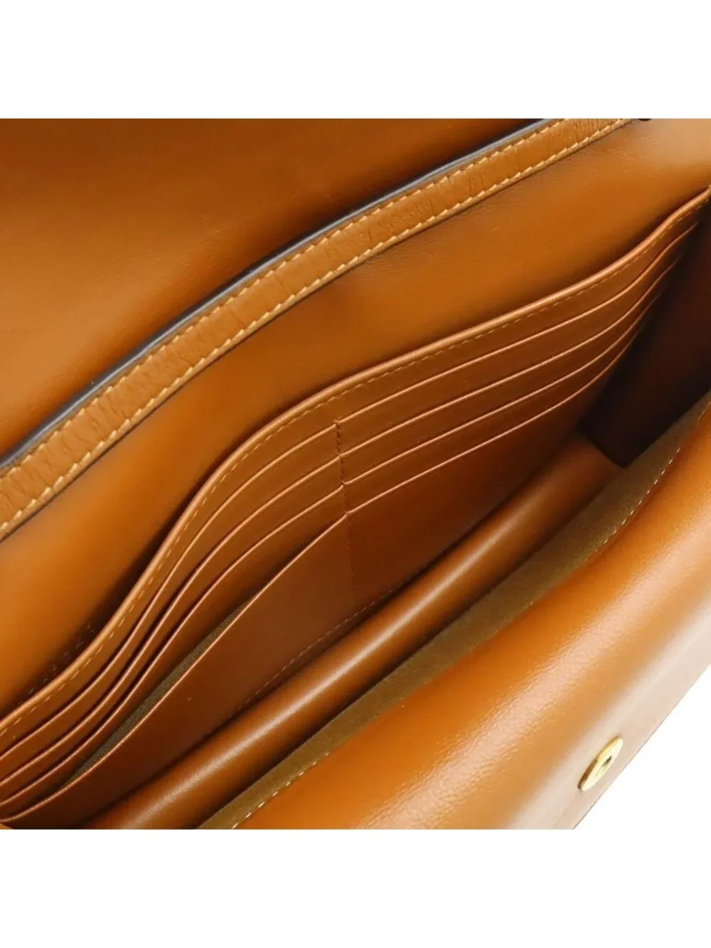 Celine Triomphe Strap Wallet Clutch 2-Way Shoulder Bag Pochette Leather